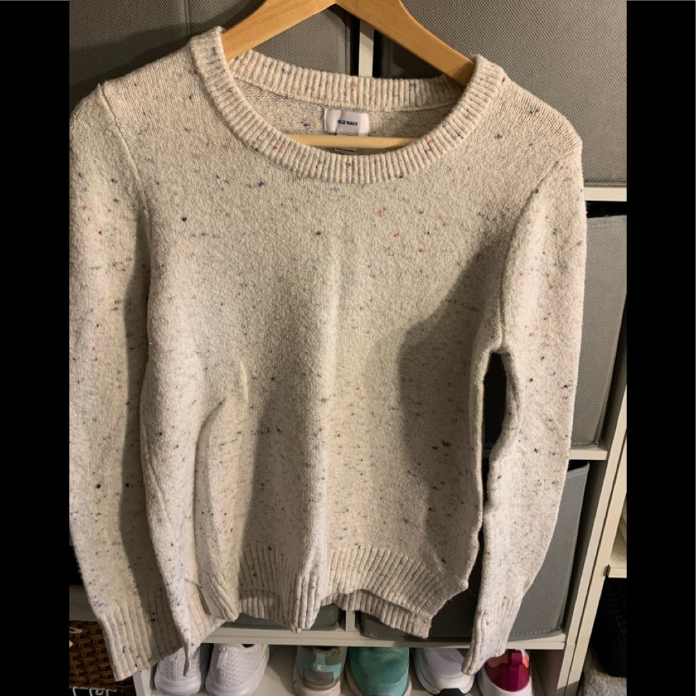 NWOT Cream Speckled Old Navy Sweater